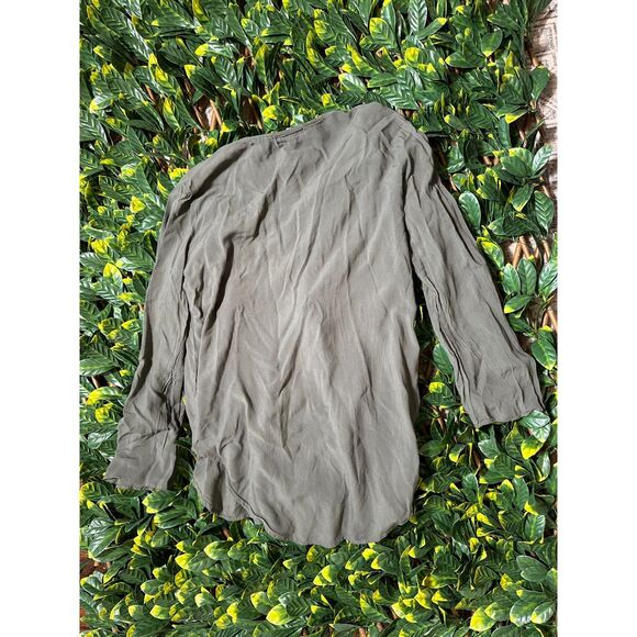 Anthropologie Cloth and Stone Front Tie Green Oversized Longsleeve Size Medium - Picture 5 of 5